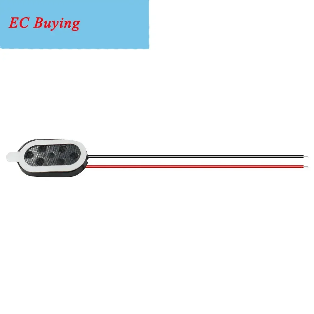 5 unids/lote 1810 altavoz de plástico magnético interno 8Ohm 1 vatio Panel plano elíptico altavoz MP3 longitud del cable 60MM 18*10MM 8R 1 vatio - imagen 5