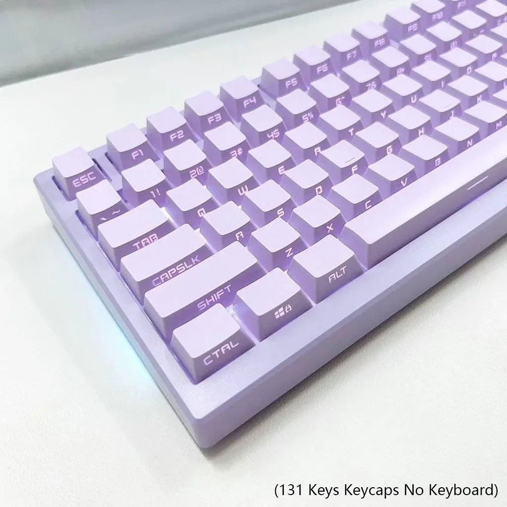 Teclas de letras laterales de 131 teclas OEM altura PBT sublimación térmica DIY para 61 87 98 104 108 teclas Teclado mecánico de jugador - imagen 4