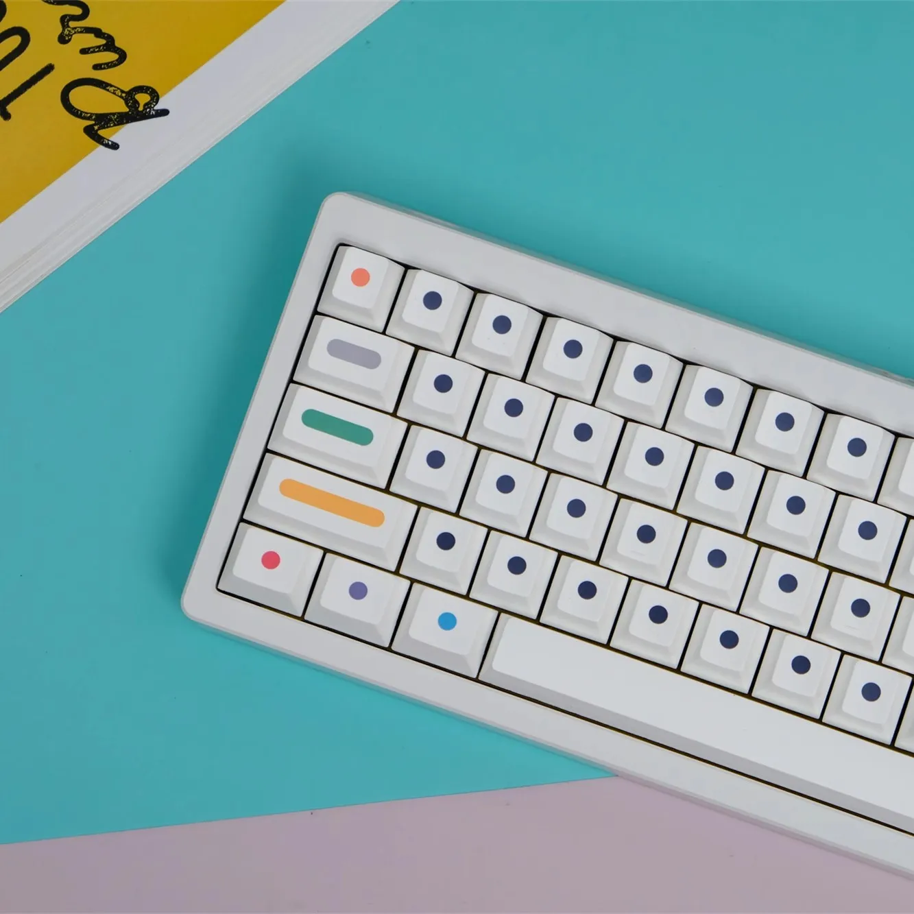 Juego de 133 teclas clon GMK Dots, PBT Dye, subcama, perfil de cereza para Keychron K2 65% 75% Anne GH60 GK64 Poker - imagen 3