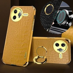 Para Poco F7 Ultra F5 F6 Pro F4 F3 GT a prueba de golpes patrón de cocodrilo fundas con soporte de cuero soporte magnético fundas de teléfono