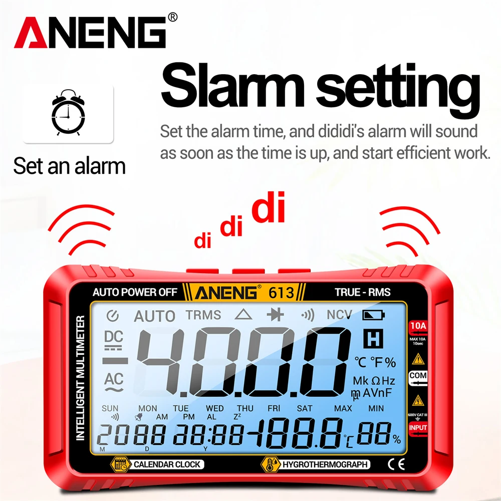 ANENG-multímetro Digital 3 en 1, resistencia de voltaje curciente CA/CC, retención de datos de diodo, herramientas de prueba de medición profesionales inteligentes 613 - imagen 3