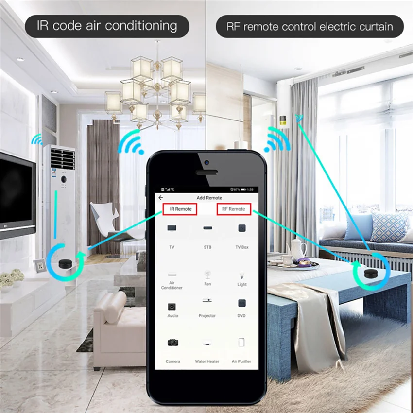 Tuya Smart RF IR Control remoto WiFi Smart Home controlador infrarrojo para aire acondicionado todas las TV LG TV compatible con Alexa Google Home - imagen 2