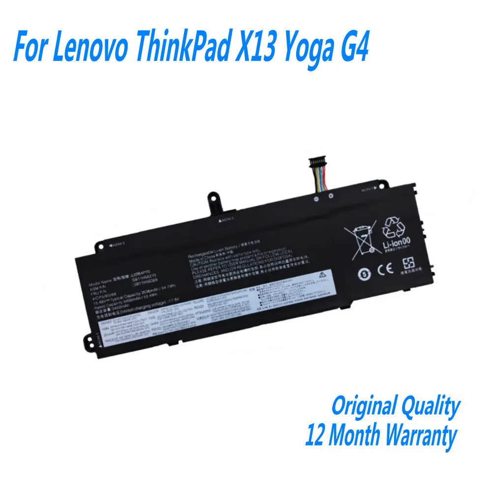 15,48 V 54,7Wh/3536mAh L22B4P70 batería del ordenador portátil para Lenovo ThinkPad X13 Yoga G4 L22C4P70 L22D4P70 L22L4P70 L22M4P70