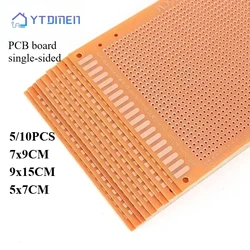 Placa PCB Universal Amarilla de Una Cara para Proyectos DIY