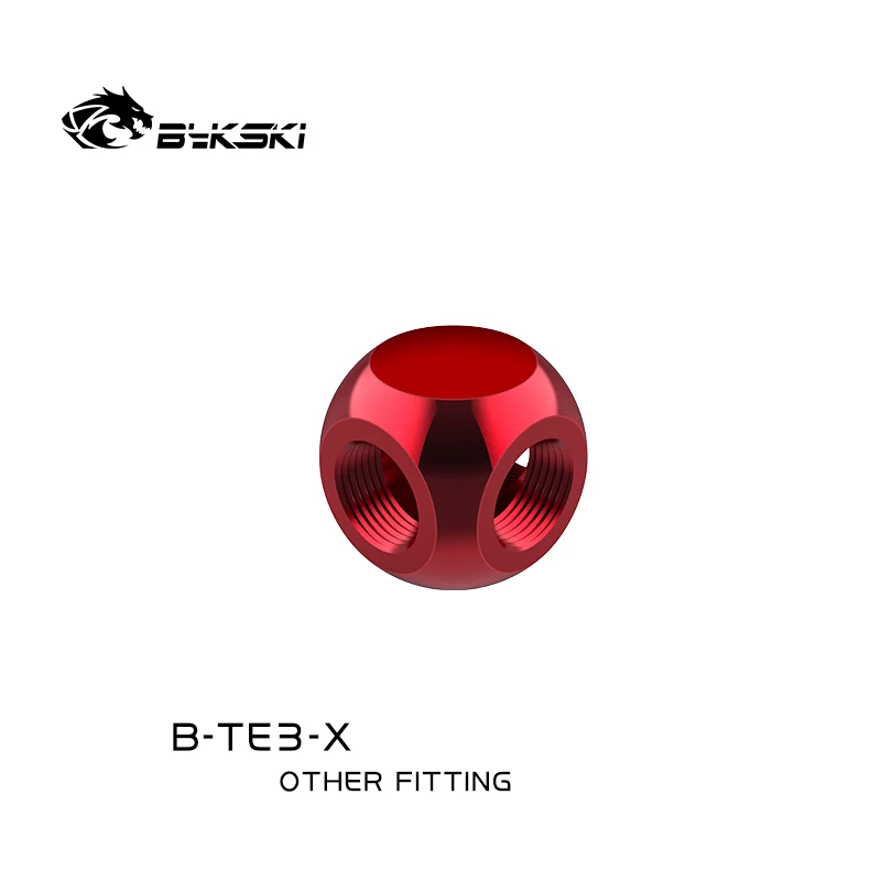 BYKSKI G1/4 ''X3 negro plata oro adaptadores cúbicos de 3 vías accesorios de refrigeración por agua accesorios multicanal - imagen 4