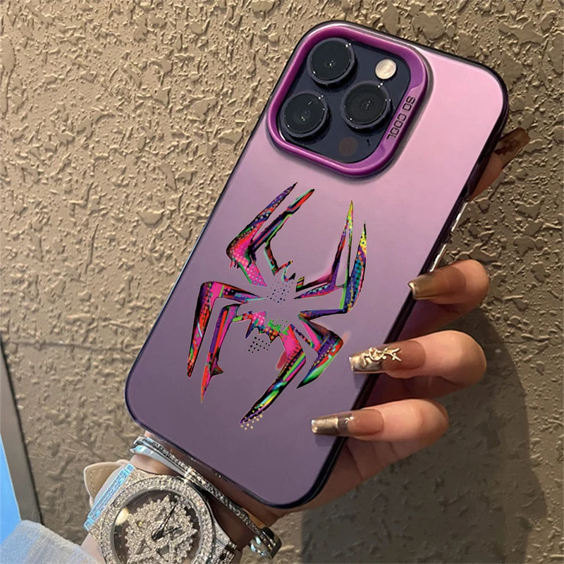 Funda de teléfono láser mate de araña de Color para Xiaomi 13 12 11 Lite 5G 14 13T 13 12T 12 Poco X6 X5 X3 F5 M6 Pro cubierta de armadura a prueba de golpes - imagen 5