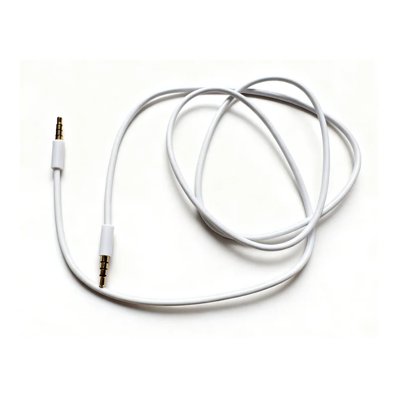 Cable de 4 polos macho de 3,5 mm a macho de 3,5 mm y 4 polos para audio estéreo de automóvil Cable auxiliar 100 cm 1 m 3 pies Blanco - imagen 3