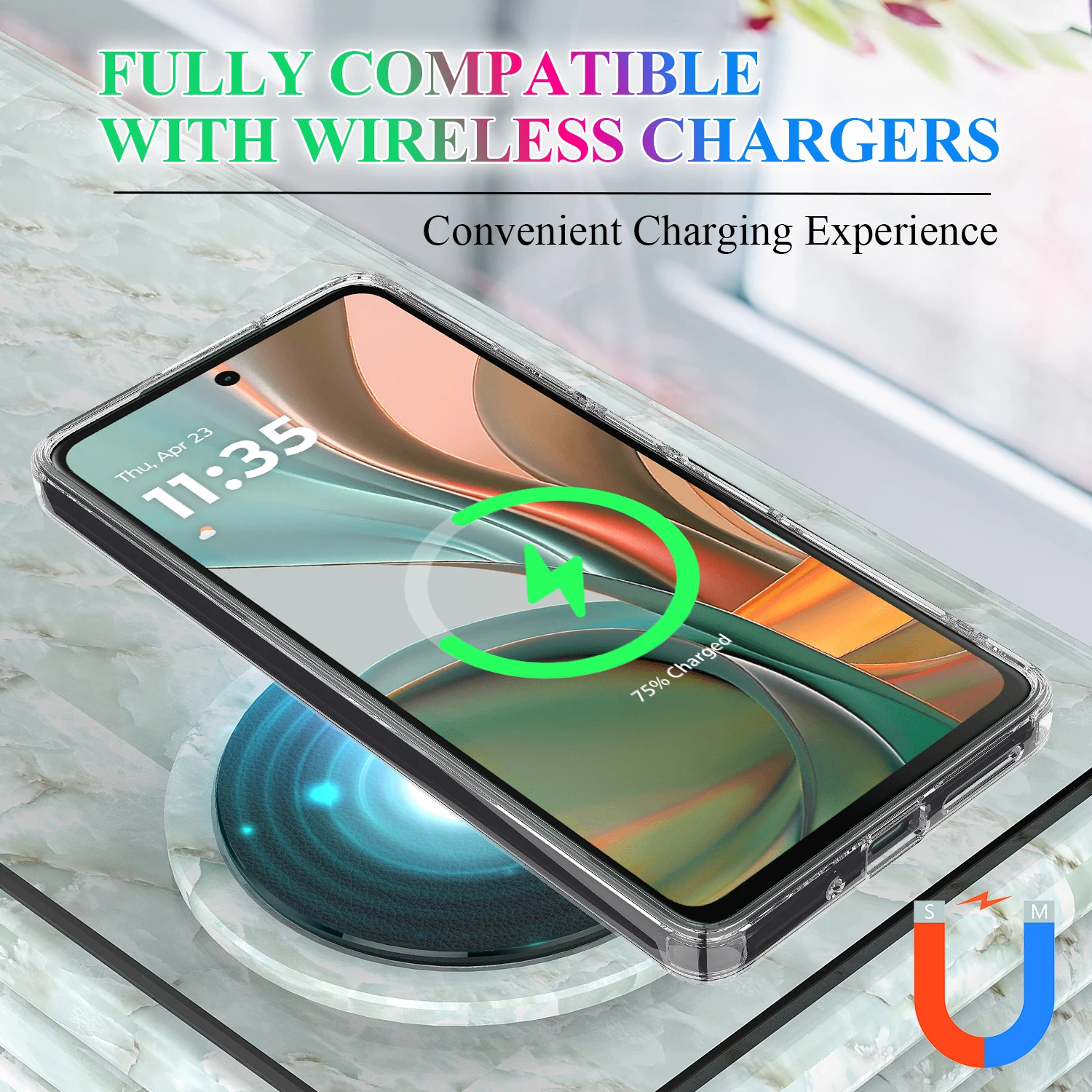 Funda Magsafe para Moto G75 magnética TPU acrílico transparente todo envolvente cubierta a prueba de arañazos para Motorola G75 parachoques a prueba de golpes - imagen 5