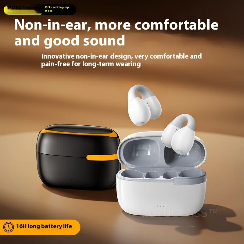 Auriculares inalámbricos Bluetooth 5,3 con clip para la oreja para música y llamadas, auriculares inalámbricos verdaderos para deportes, correr, iPhone y Android