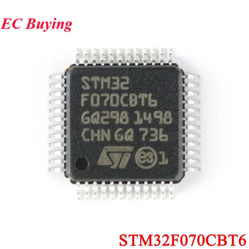 5 uds/1 unidad STM32F070CBT6 STM32F070 STM32 F070CBT6 F070CB LQFP-48 ARM Cortex-M0 microcontrolador de 32 bits MCU IC Chip controlador