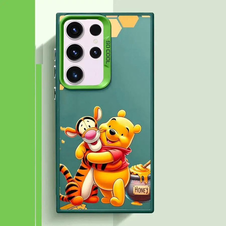 Funda de Winnie de Disney The Pooh para Samsung Galaxy S24 Ultra S20 S21 FE S23 Ultra Note 20 S22 Plus S20 FE S24, funda suave de lujo - imagen 5