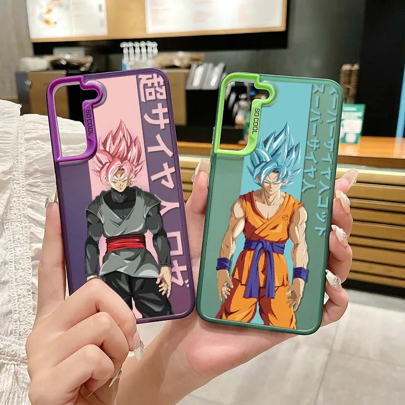 Funda artística d-dragon Ball Saiyan para Samsung Galaxy A73 A71 A56 A54 A53 A52 A51 A35 funda de teléfono plateada colorida - imagen 2