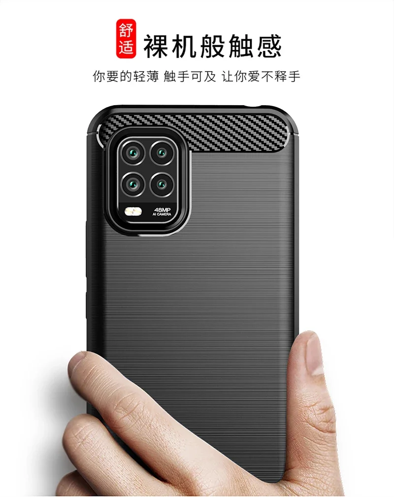 Para funda Xiaomi Mi 10 Lite 5G funda Xiaomi Mi 9 10 10T 11 Lite carcasa de fibra de carbono antigolpes funda de teléfono para Xiaomi 11T Pro - imagen 2