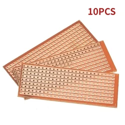 10 Uds 2,5 cm x 6,4 cm prototipo de un solo lado PCB placa Universal placa de cobre de baquelita Experimental placa de circuito amarillo