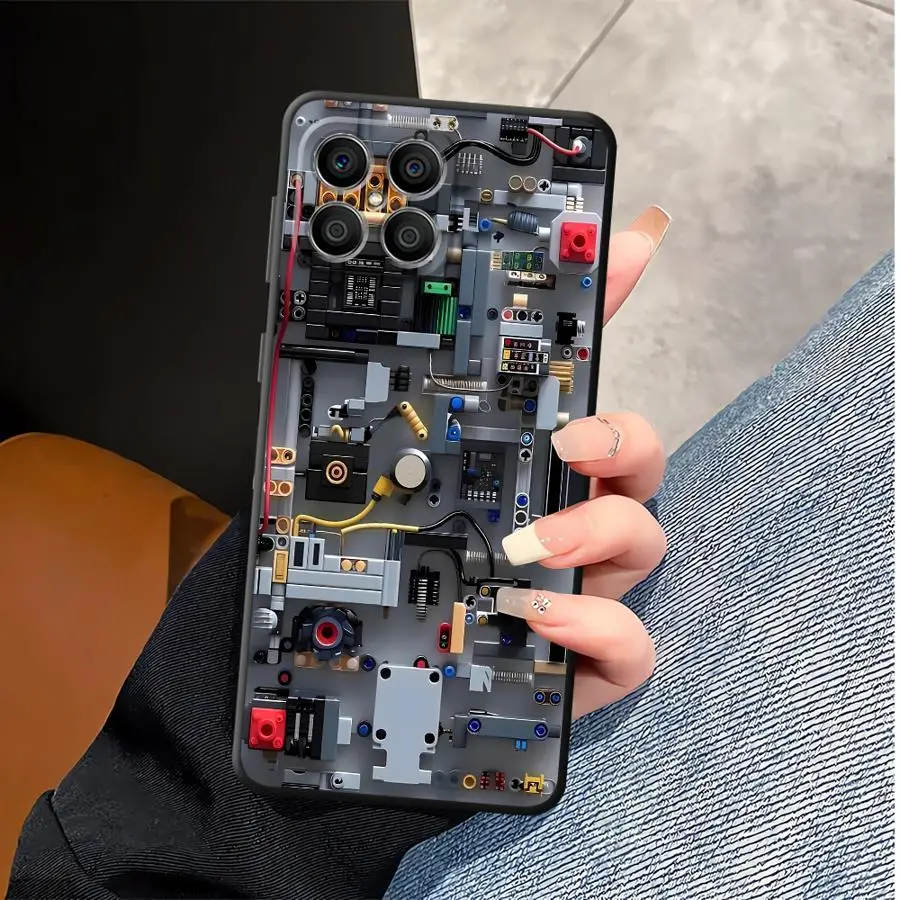 Funda para Honor X9a X6 Magic5Lite 8X 200 400 Lite 70 X5b X7 90 X8, Carcasa para Teléfono con Diagrama de Estructura de Circuito