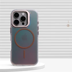 Funda Magnética iPhone Pro Max – Gradiente Láser y Soporte Lente
