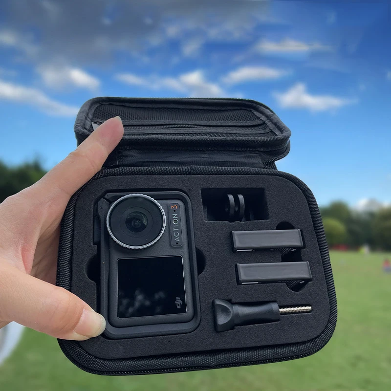 Cubierta antipolvo de silicona para lente de cámara para DJI OSMO Action 6 4 5 Pro, bolsa de almacenamiento de protección de película templada para accesorios Action 5 4 6 - imagen 4