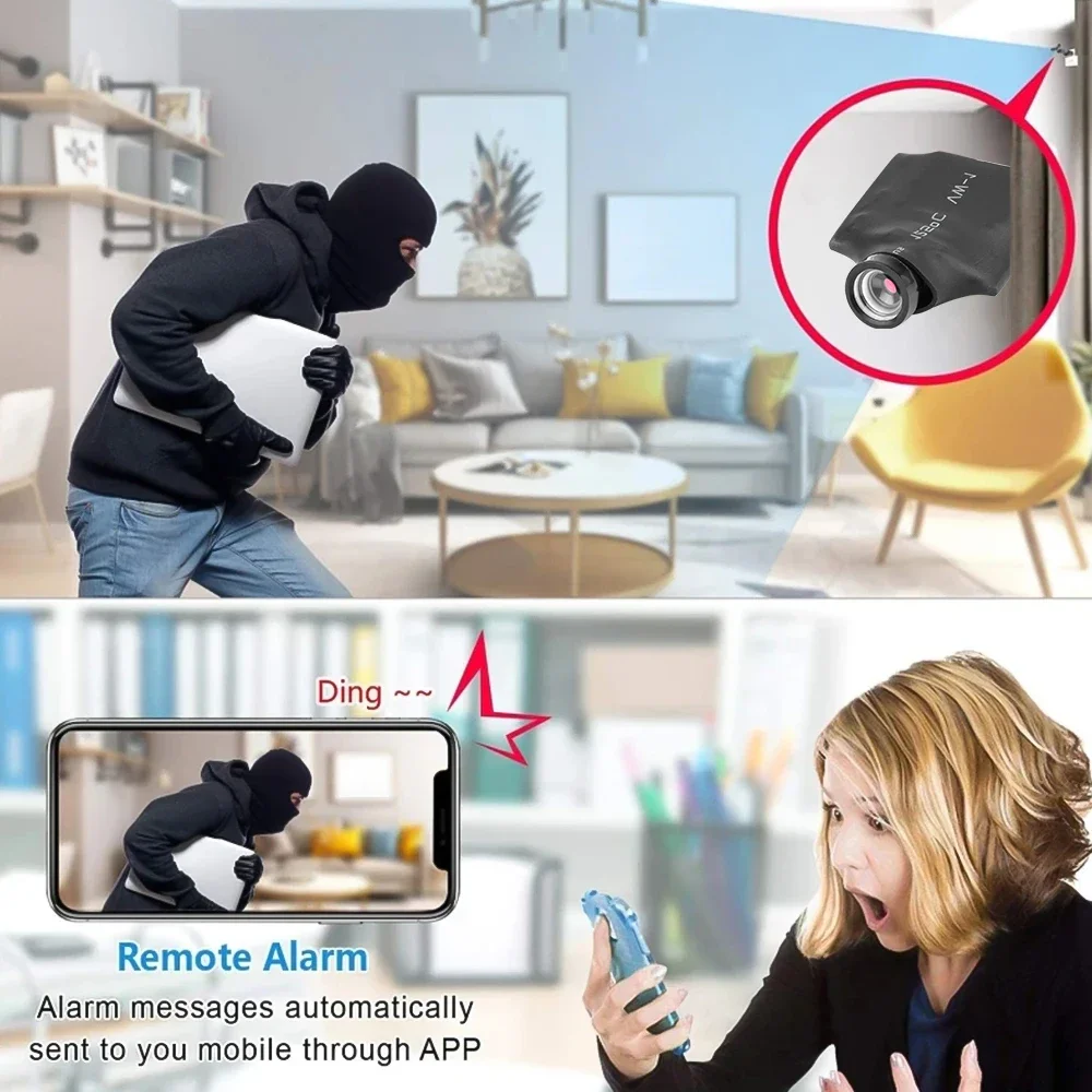 Mini cámara HD WiFi de 1080P, módulo DIY, monitoreo remoto, grabadora de vídeo, detección de movimiento, vigilancia de seguridad para el hogar, videocámara P2P - imagen 2