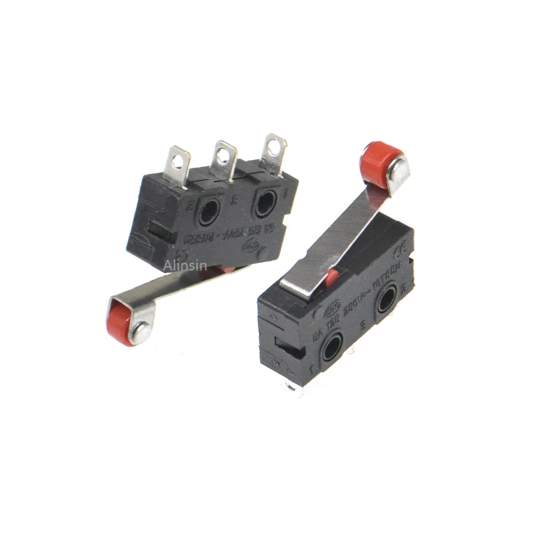 Brazo de palanca de rodillo Micro Swtich KW12, interruptor de Límite de carrera, normalmente abierto, 3A, 250V, CA 5A, 125V, NC-NO-C, 10 piezas - imagen 3