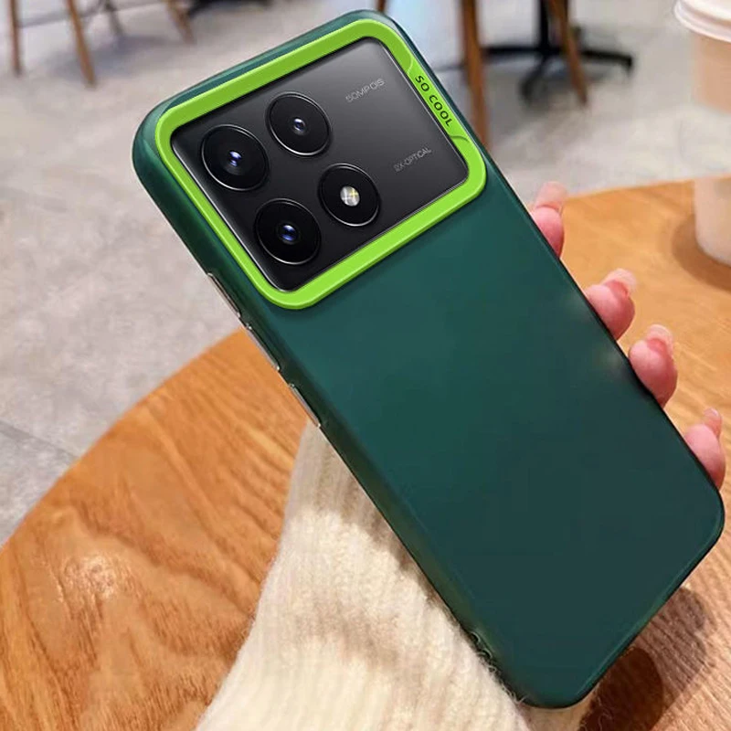 Para Poco F6 X6 Pro funda de teléfono Xiaomi POCO F6Pro funda Redmi K70e K70 Pro funda mate de piel Aurora metálica de lujo - imagen 5