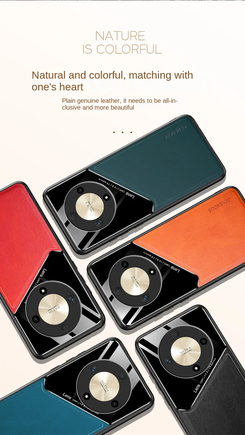 Funda trasera protectora magnética con textura de cuero suave para Huawei Honor X9B, carcasa de lujo para Huawei Honor x9b x9a X9 B - imagen 4