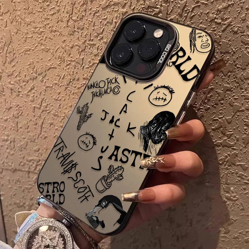 Funda rígida mate para iPhone 16 15 14 13 12 11 Pro Max XS X XR 8 7 Plus SE 2020 Cool Travis Scott Cactus Jack cubierta de PC a prueba de golpes