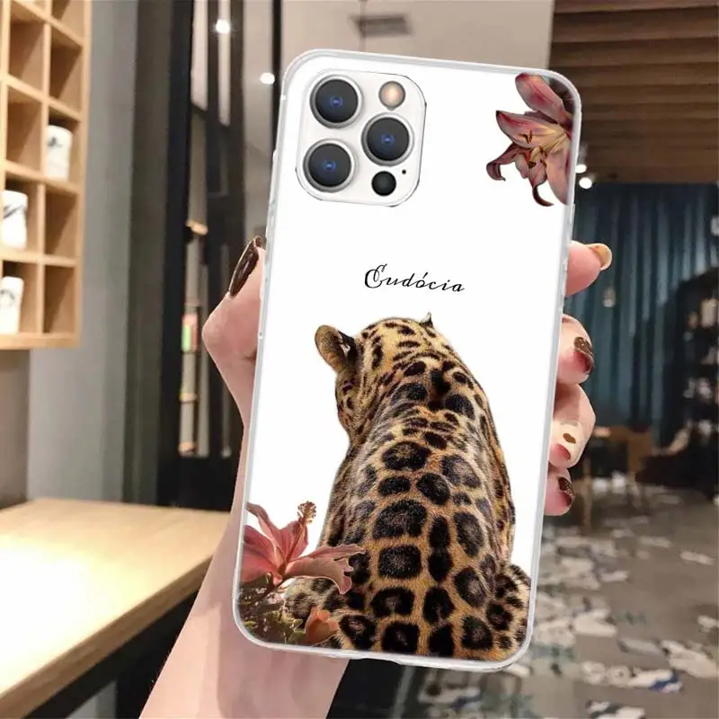 Funda de teléfono de silicona con estampado de leopardo rosa para iPhone 17 16 16E 15 Pro Max 14 Plus 11 13 Mini 12 7 8 SE Air 17Pro - imagen 4