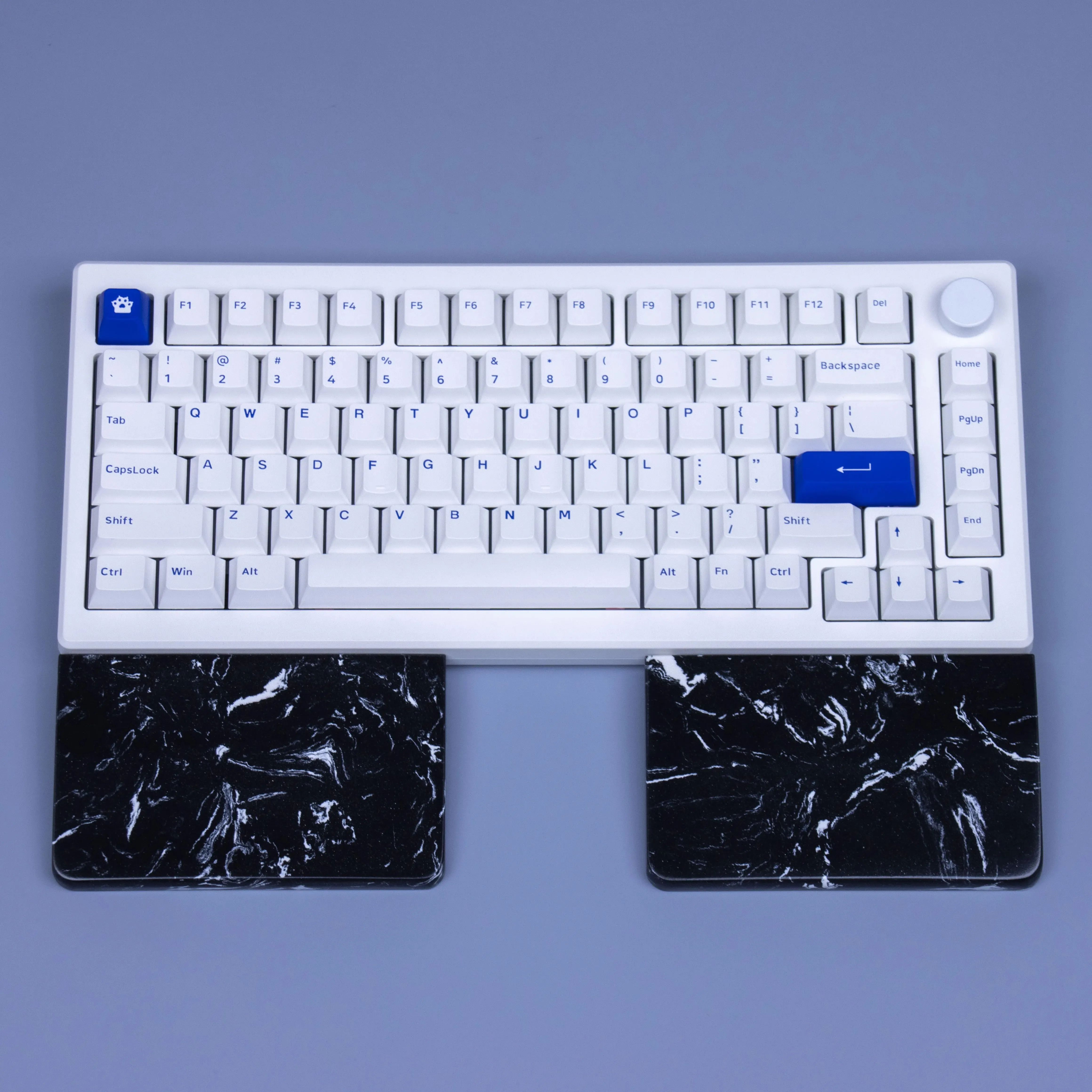 Reposamanos para teclado dividido 65%/75% reposamuñecas almohadilla para teclado ergonómico de cuarzo adecuada para teclados mecánicos personalizables