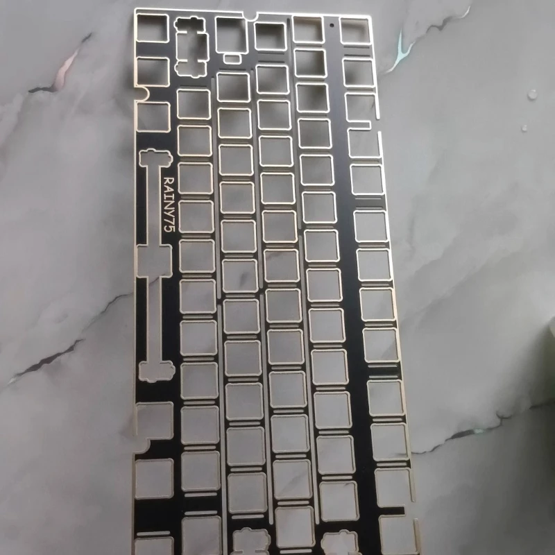 Placa de posicionamiento Rainy75 para teclado mecánico, PC personalizada POM PP FR4, ánodo de carbono, placa de aluminio, accesorios para teclado, regalo