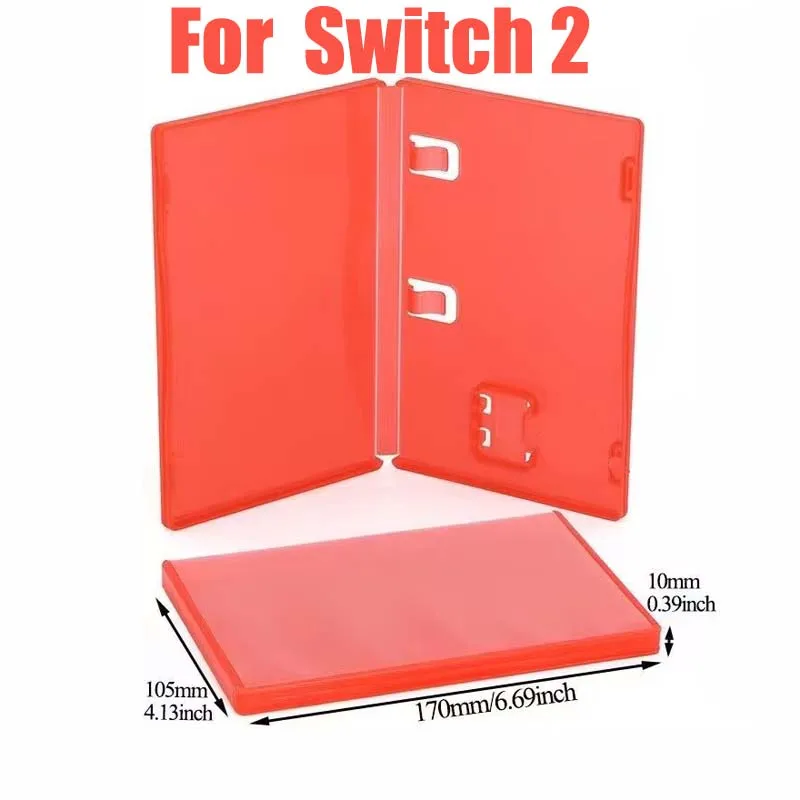 Para Nintendo Switch 2 Almacenamiento de juegos para Switch 2 Estuche para tarjetas de juego - Soporte para cartuchos rojo transparente - imagen 2