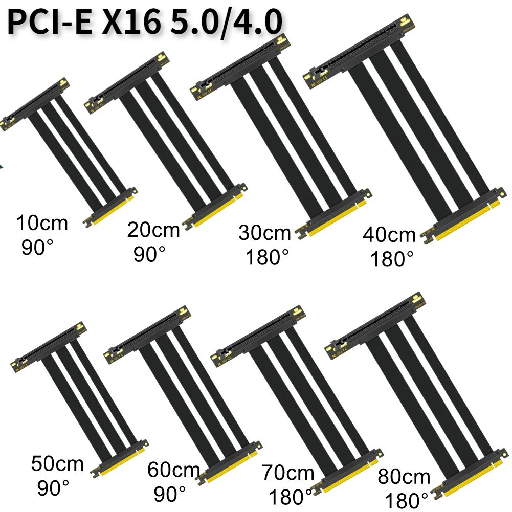 Cable elevador Flexible estable Gen 5 PCI Express 2023 X16 para Juegos Extremos, extensor Vertical ATX GPU PCI-E 5,0, novedad de 5,0 - imagen 3