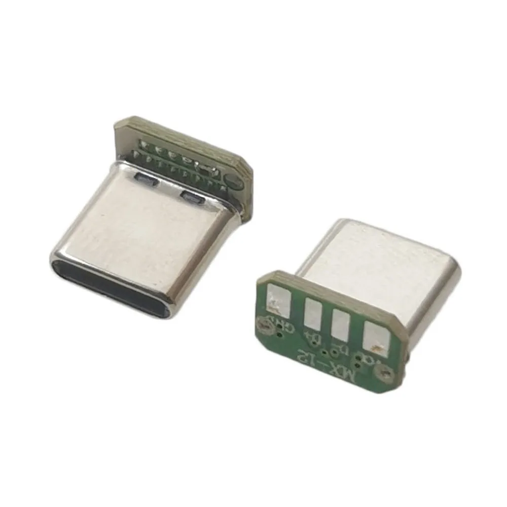 Placa de conexión Vertical USB 3,1 tipo C, 16 pines, 4 cables de soldadura, banda de datos PCB, placa USB, cabeza macho, conector Usb C 16P - imagen 4