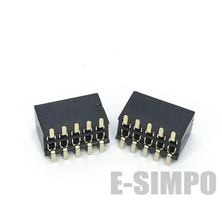 100 piezas SMT 1,27mm doble Vertical SMD PCB 2*3P 2X4P 2X5P 2X6P 2X7P 2X10P 2*12P PH4.3mm oro Rohs hembra Pin conector de cabecera - imagen 2