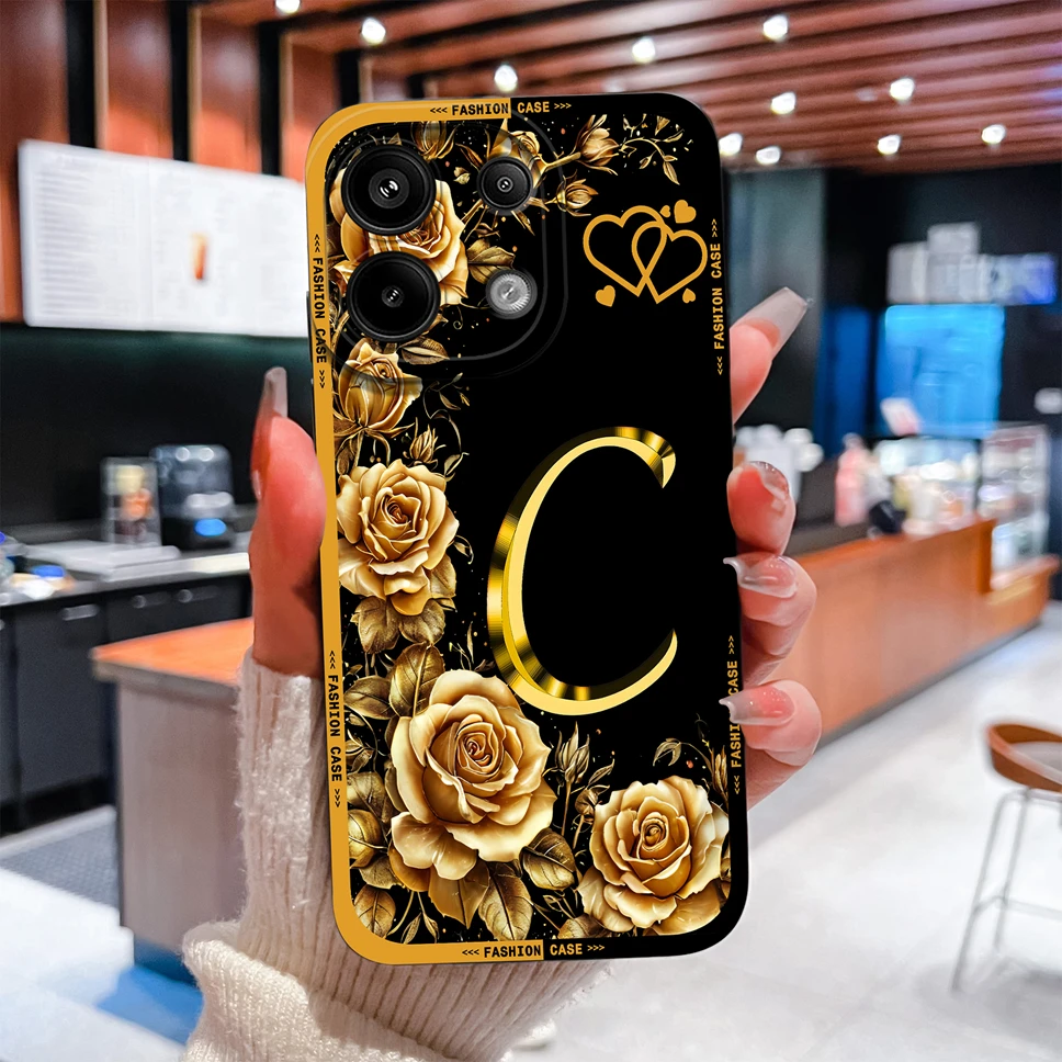 Para Redmi Note 13 Pro Plus 4G 5G funda de teléfono letras de nombre cubierta de silicona líquida suave y lisa para Redmi Note13 parachoques de alta calidad - imagen 5