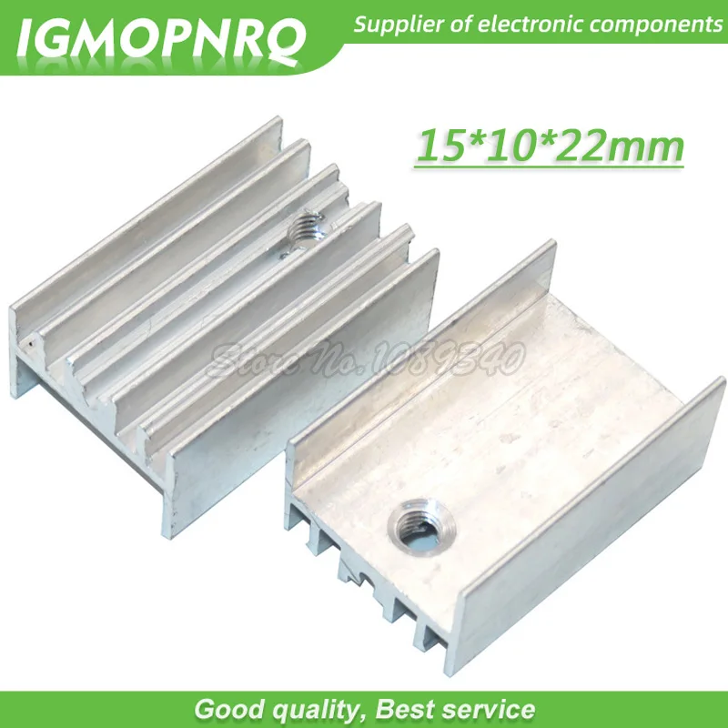 10 Uds. Radiador disipador de calor de aluminio blanco 15*10*22mm Transistor TO-220 para transistores TO220 IGMOPNRQ