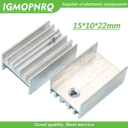 10 Uds. Radiador disipador de calor de aluminio blanco 15*10*22mm Transistor TO-220 para transistores TO220 IGMOPNRQ