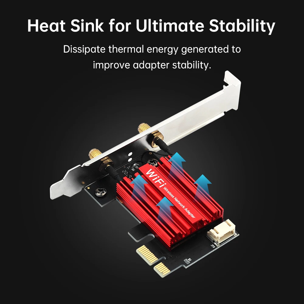 FENVI WiFi 5 RTL8822CE PCI-E adaptador inalámbrico 1200Mbps para Bluetooth 5,1 banda Dual 2,4G/5GHz 802.11AC tarjeta WiFi para PC Win 10/11 - imagen 5