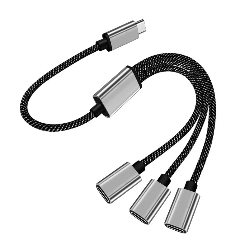 Extensiones de concentrador USB tipo C, divisor de Cable USB de 4 puertos, adaptador de transferencia de alta velocidad OTG, convertidor portátil para PC, portátil, Macbook Pro - imagen 2