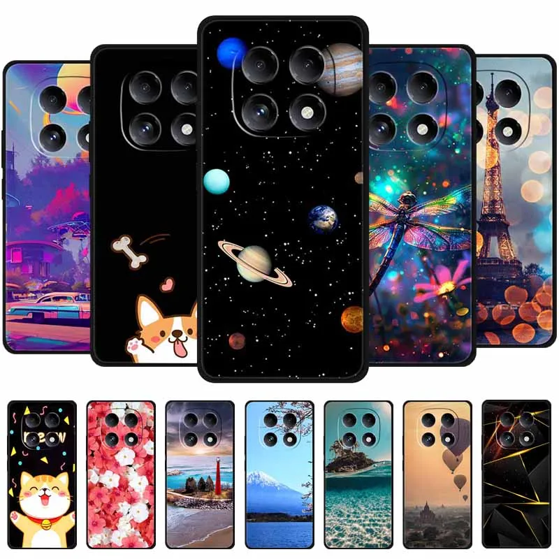 Para Oppo F29 5G funda Original de silicona suave TPU fundas de teléfono contraportada en OppoF29 6,7 "Fashion Planet a prueba de golpes paisaje Coque