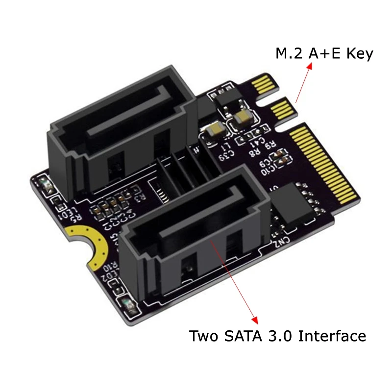 Tarjeta de expansión WIFI M.2 a SATA3.0 KEY a + E Adaptador de disco duro No requiere instalación del controlador - imagen 2