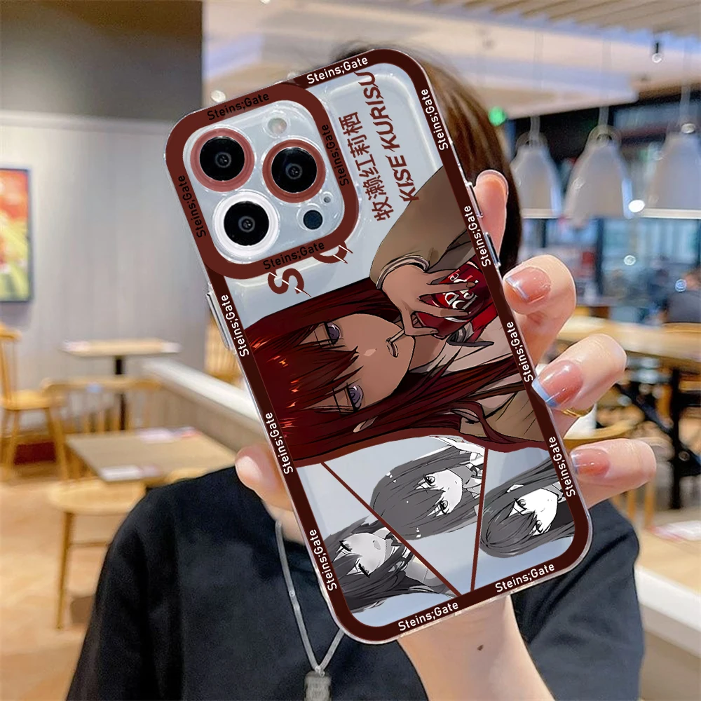 Funda de teléfono de Anime Steins, carcasa transparente para iPhone 15, 14, 13, 12, 11, Mini Pro Max, X, XR, XSMax, 6S, 6, 7, 8 Plus, SE20 - imagen 4