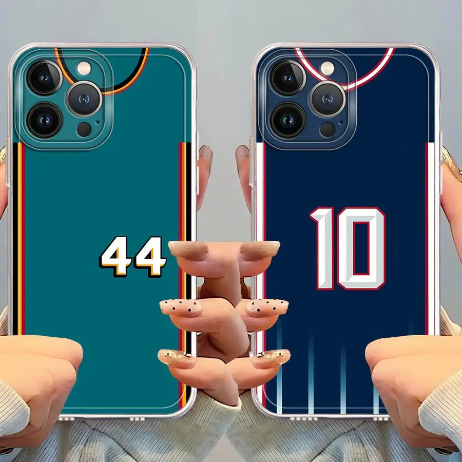 Funda de teléfono transparente con diseño Digital de fútbol para iPhone 16e XR 7 8 SE 13 12 11 Pro Max XS 15 14 16 Plus - imagen 5