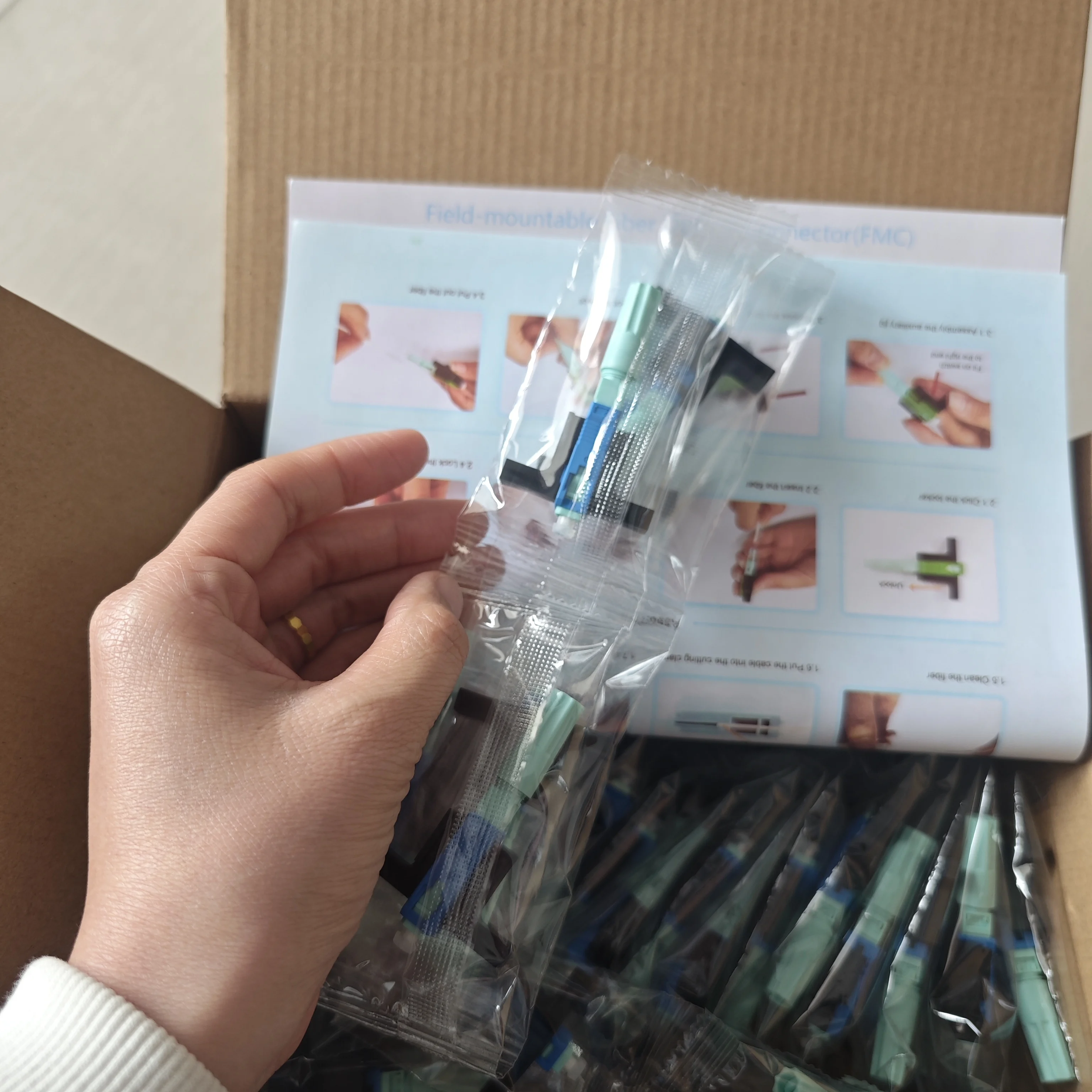 Conector de fibra óptica SC APC UPC, conector rápido óptico FTTH de 58mm, modo único, nuevo - imagen 4