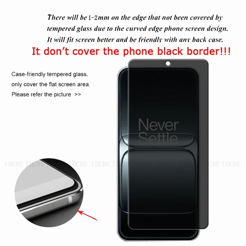 4 Uds para Oneplus 13T vidrio Oneplus 13T Protector de pantalla teléfono protección antiespía privacidad vidrio templado Oneplus 13T Oneplus13t - imagen 3