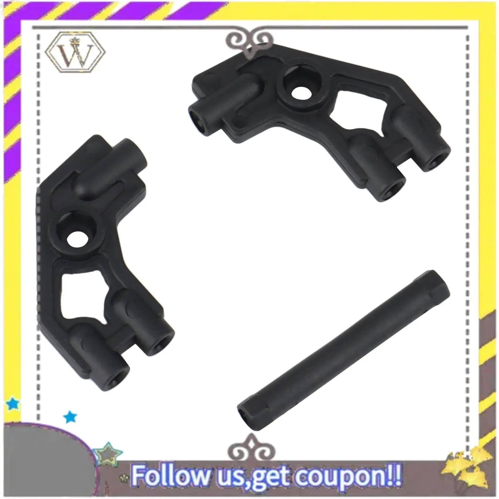 AU33-2 Juego de piezas de coche RC: 1 Juego de conjunto de ala trasera y 1 Juego de postes de carrocería de torres de choque delanteras y traseras - imagen 4