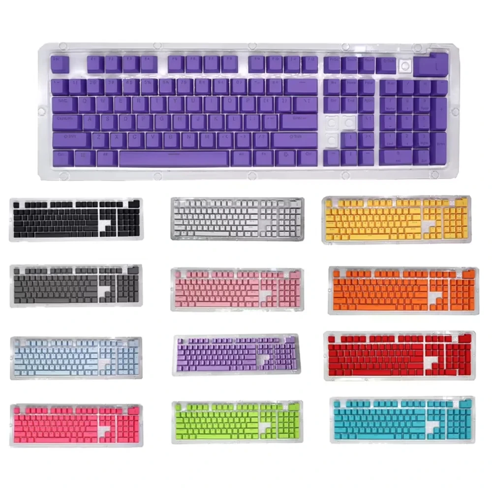 Teclas Abs translúcidas con retroiluminación de Color, 104 teclas, diseño de perfil OEM, teclas retroiluminadas Rgb para interruptores Mx, Teclado mecánico