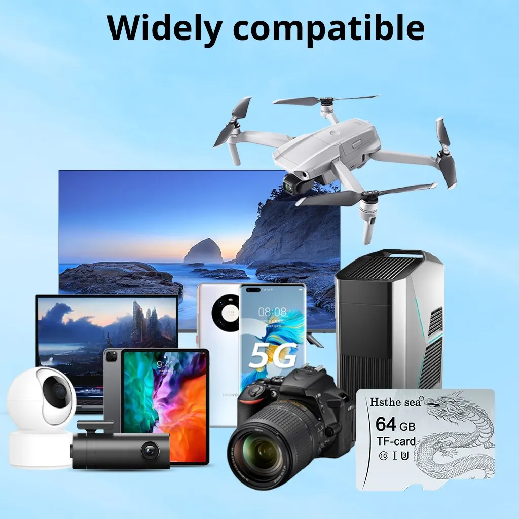 Tarjeta Mini SD Hstthe Sea 64GB U3 A1 Class10 para teléfonos móviles Drones Equipo de Vigilancia TF tarjeta 128GB U3 tarjeta de memoria 32GB U1 - imagen 3