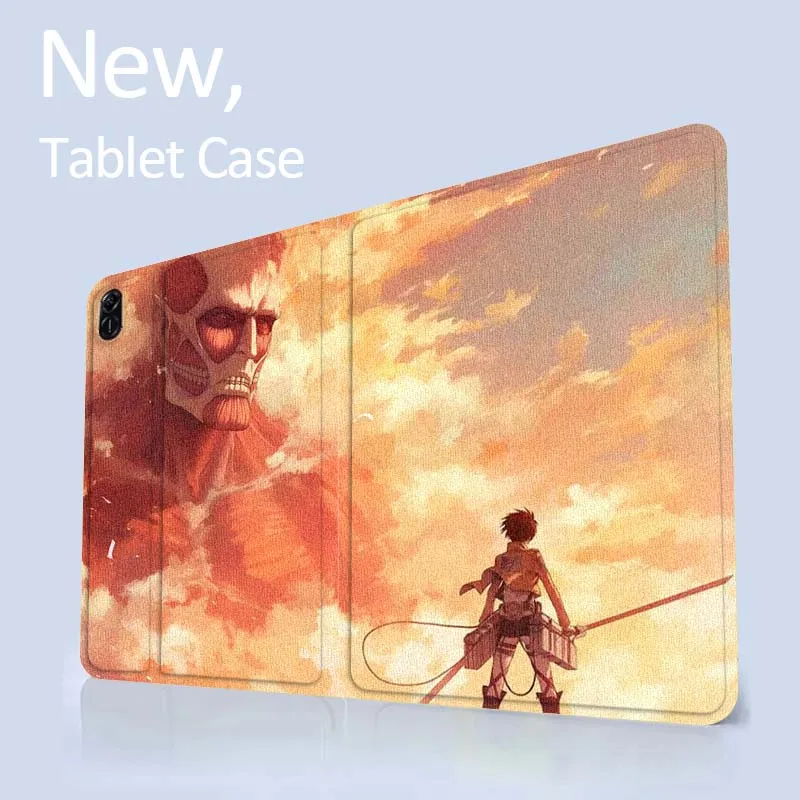 Attack on Titan Anime para Honor Tab Pad MagicPad Tablet 6 7 8 9 10 13 V7 V8 X8a X9a X9 X8 GT GT2 Pro funda para tableta - imagen 3