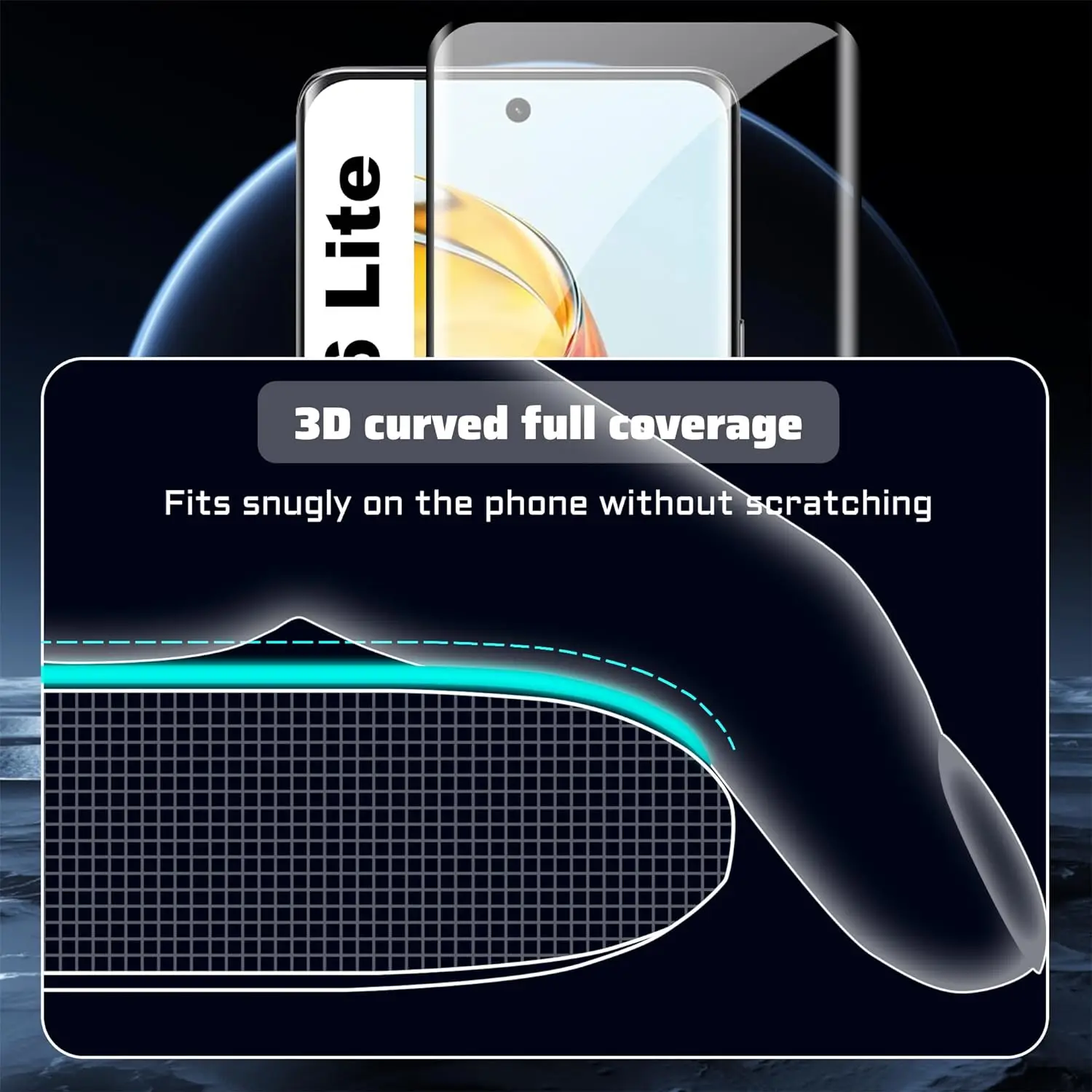 Para Huawei Honor Magic 6 Lite/Magic 7 Lite 5G 2/4 Uds Protector de pantalla curvo 3D de vidrio templado - imagen 3