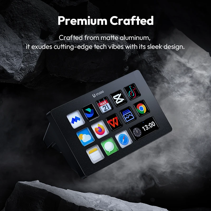 Controlador de transmisión en vivo Ulanzi D200, 13 teclas LCD para juegos, trabajo de oficina, creación de contenido Vlog, edición de fotografía y vídeo - imagen 4